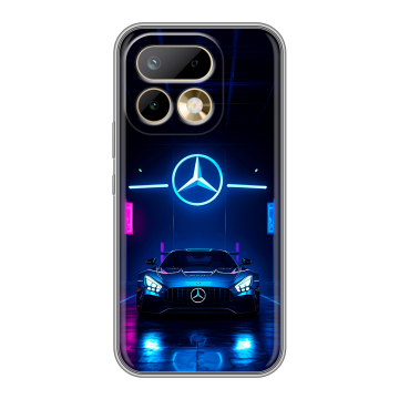 Силиконовый чехол на Realme 16 Pro с принтом Mercedes Мерседес