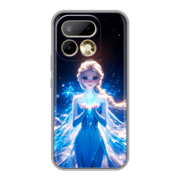 Силиконовый чехол на Realme 16 Pro с принтом Холодное сердце Frozen