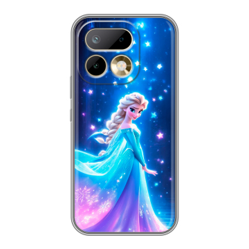 Силиконовый чехол на Realme 16 Pro с принтом Холодное сердце Frozen