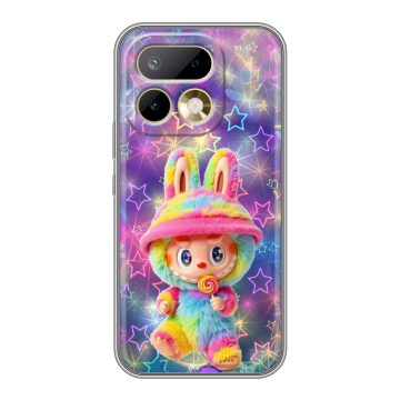 Силиконовый чехол на Realme 16 Pro с принтом Labubu Лабубу