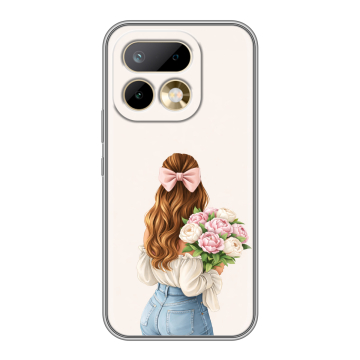 Силиконовый чехол на Realme 16 Pro с принтом женский