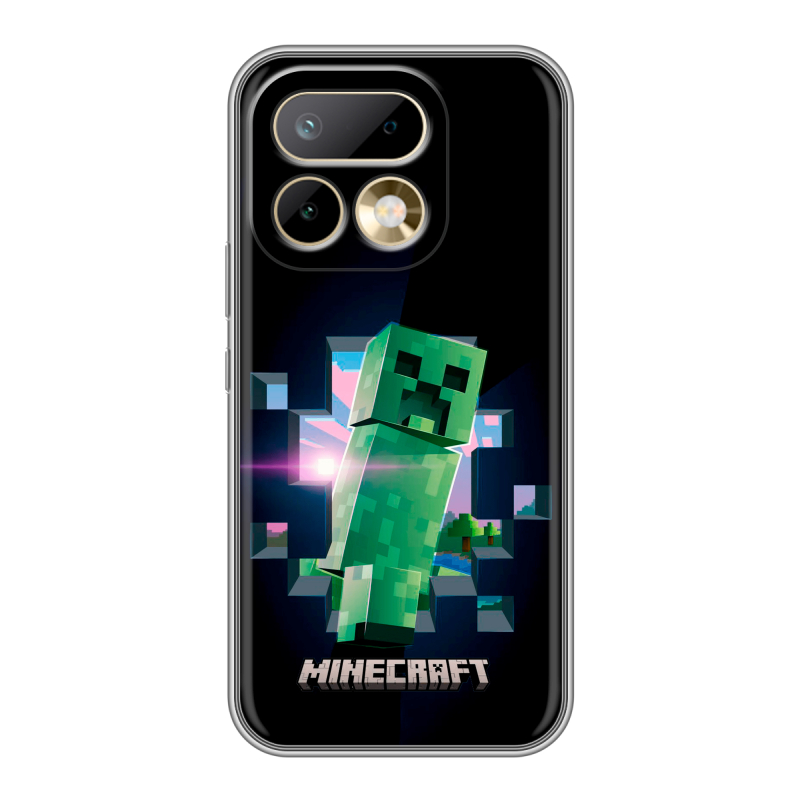 Силиконовый чехол на Realme 16 Pro с принтом Майнкрафт Minecraft Силиконовый чехол на Realme 16 Pro с принтом Майнкрафт Minecraft