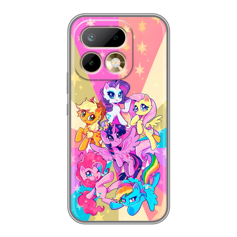 Силиконовый чехол на Realme 16 Pro с принтом My little pony Дружба чудо Силиконовый чехол на Realme 16 Pro с принтом My little pony Дружба чудо