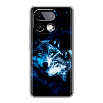 Силиконовый чехол на Realme 16 Pro Plus с принтом Волки