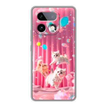 Силиконовый чехол на Realme 16 Pro Plus с принтом милые котики Силиконовый чехол на Realme 16 Pro Plus с принтом милые котики