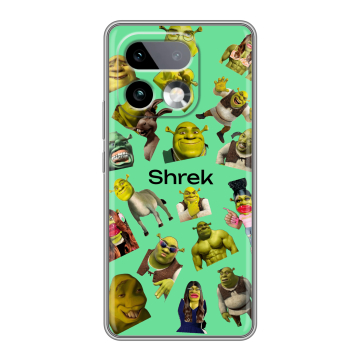 Силиконовый чехол на Realme 16 Pro Plus с принтом Шрек Shrek Силиконовый чехол на Realme 16 Pro Plus с принтом Шрек Shrek