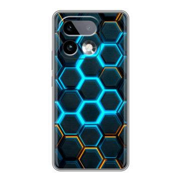 Силиконовый чехол на Realme 16 Pro Plus с принтом Неоновые соты Силиконовый чехол на Realme 16 Pro Plus с принтом Неоновые соты