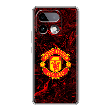 Силиконовый чехол на Realme 16 Pro Plus с принтом Manchester United Силиконовый чехол на Realme 16 Pro Plus с принтом Manchester United