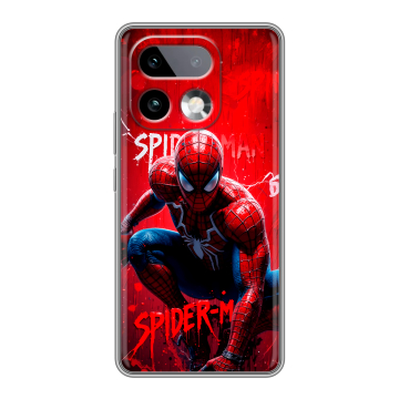 Силиконовый чехол на Realme 16 Pro Plus с принтом Spiderman Человек паук