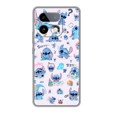 Силиконовый чехол на Realme 16 Pro Plus с принтом Лило и Стич Силиконовый чехол на Realme 16 Pro Plus с принтом Лило и Стич