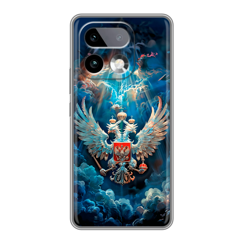 Силиконовый чехол на Realme 16 Pro Plus с принтом Герб флаг России Силиконовый чехол на Realme 16 Pro Plus с принтом Герб флаг России