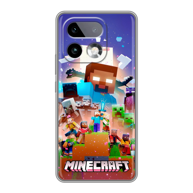 Силиконовый чехол на Realme 16 Pro Plus с принтом Майнкрафт Minecraft Силиконовый чехол на Realme 16 Pro Plus с принтом Майнкрафт Minecraft