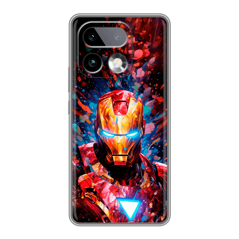 Силиконовый чехол на Realme 16 Pro Plus с принтом Железный человек Ironman Силиконовый чехол на Realme 16 Pro Plus с принтом Железный человек Ironman