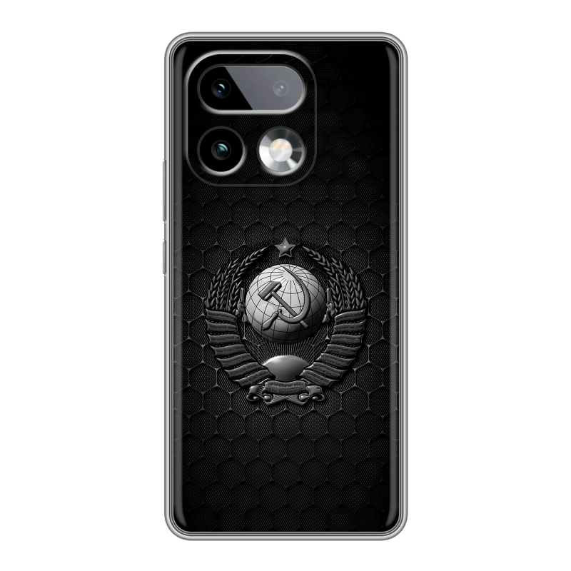 Силиконовый чехол на Realme 16 Pro Plus с принтом Герб Флаг СССР Силиконовый чехол на Realme 16 Pro Plus с принтом Герб Флаг СССР