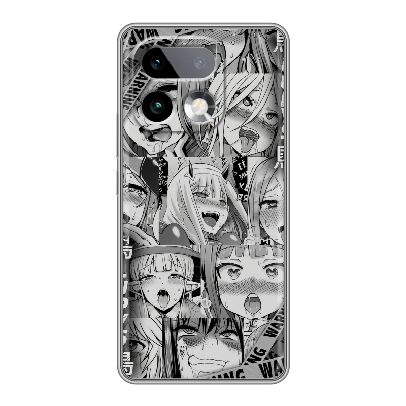 Силиконовый чехол на Realme 16 Pro Plus с принтом Ahegao Ахегао Аниме Силиконовый чехол на Realme 16 Pro Plus с принтом Ahegao Ахегао Аниме