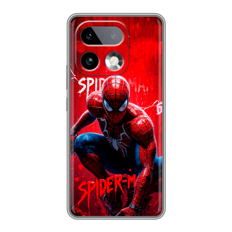 Силиконовый чехол на Realme 16 Pro Plus с принтом Spiderman Человек паук Силиконовый чехол на Realme 16 Pro Plus с принтом Spiderman Человек паук