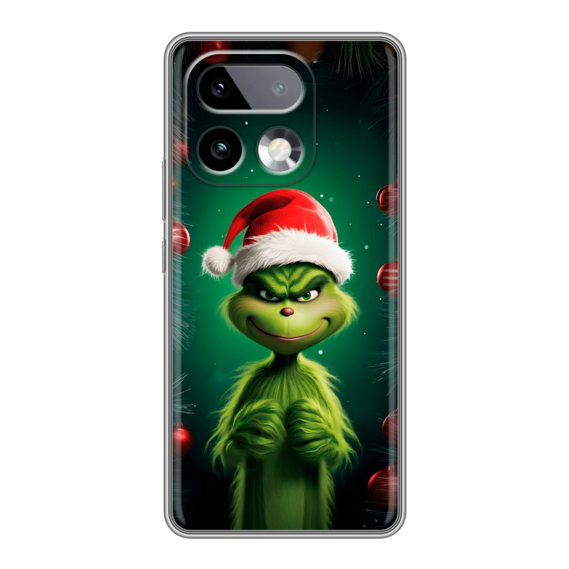 Силиконовый чехол на Realme 16 Pro Plus с принтом Гринч Новый год Рождество Силиконовый чехол на Realme 16 Pro Plus с принтом Гринч Новый год Рождество