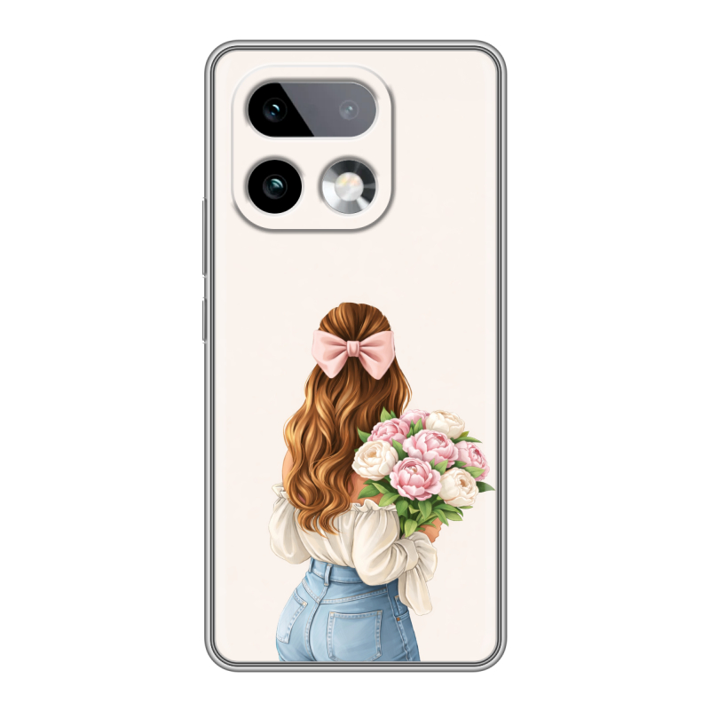 Силиконовый чехол на Realme 16 Pro Plus с принтом женский Силиконовый чехол на Realme 16 Pro Plus с принтом женский