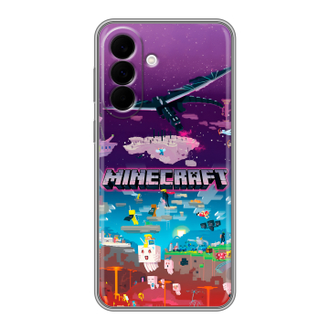Силиконовый чехол на Samsung Galaxy A37 с принтом Майнкрафт Minecraft