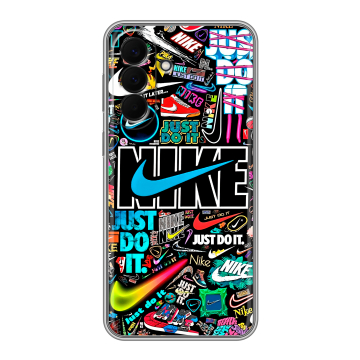 Силиконовый чехол на Samsung Galaxy A57 с принтом найк nike черный Силиконовый чехол на Samsung Galaxy A57 с принтом найк nike черный