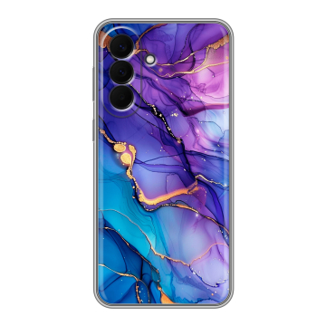 Силиконовый чехол на Samsung Galaxy A57 с принтом синий мрамор Силиконовый чехол на Samsung Galaxy A57 с принтом синий мрамор