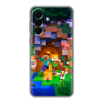 Силиконовый чехол на Samsung Galaxy A57 с принтом Майнкрафт Minecraft Силиконовый чехол на Samsung Galaxy A57 с принтом Майнкрафт Minecraft