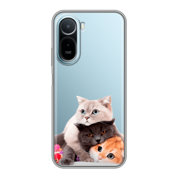 Силиконовый чехол на RedMi A7 Pro 4G с принтом Кошки Силиконовый чехол на RedMi A7 Pro 4G с принтом Кошки
