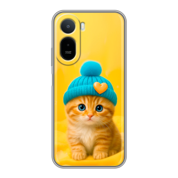 Силиконовый чехол на RedMi A7 Pro с принтом Котенок в шапке