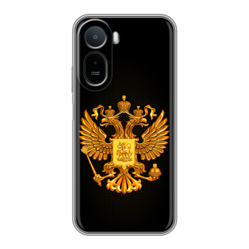 Силиконовый чехол на RedMi A7 Pro с принтом Герб России желтый Силиконовый чехол на RedMi A7 Pro с принтом Герб России желтый