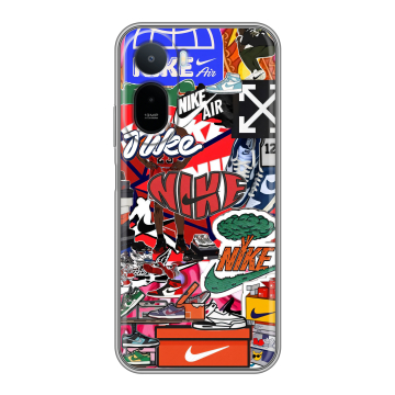 Силиконовый чехол на RedMi A7 Pro с принтом Найк Nike яркий