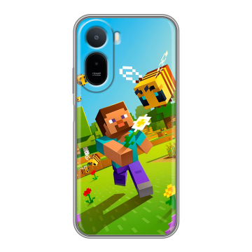 Силиконовый чехол на RedMi A7 Pro с принтом Майнкрафт Minecraft