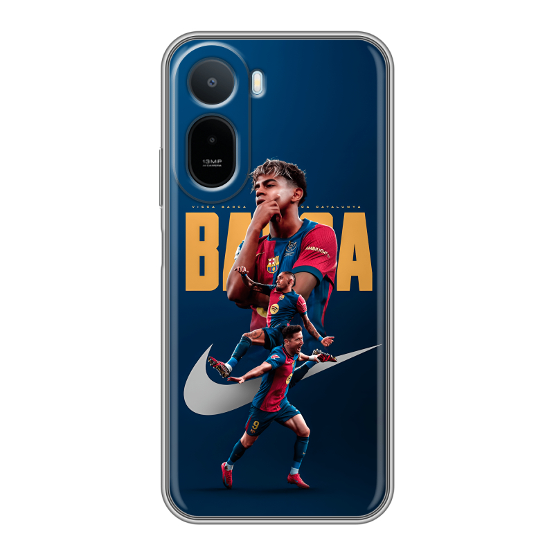 Силиконовый чехол на RedMi A7 Pro с принтом Барселона Barca Yamal Силиконовый чехол на RedMi A7 Pro с принтом Барселона Barca Yamal