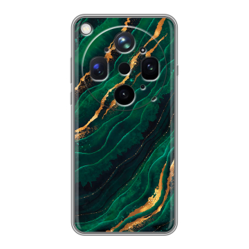 Силиконовый чехол на OPPO Find X9 Ultra с принтом Мрамор зеленое золото Силиконовый чехол на OPPO Find X9 Ultra с принтом Мрамор зеленое золото