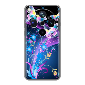 Силиконовый чехол на OPPO Find X9 Ultra с принтом Бабочки