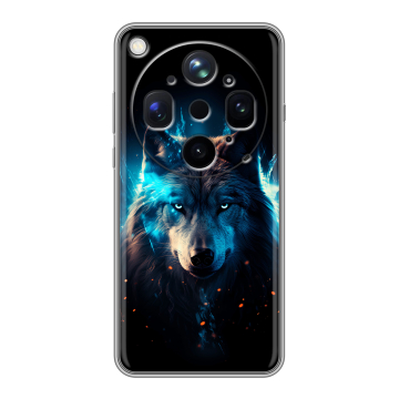 Силиконовый чехол на OPPO Find X9 Ultra с принтом Волк ночной