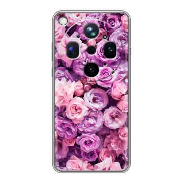 Силиконовый чехол на OPPO Find X9 Ultra с принтом лавандовые розы