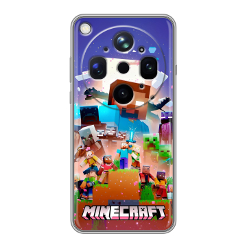Силиконовый чехол на OPPO Find X9 Ultra с принтом Майнкрафт Minecraft