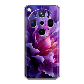 Силиконовый чехол на OPPO Find X9 Ultra с принтом женский цветы