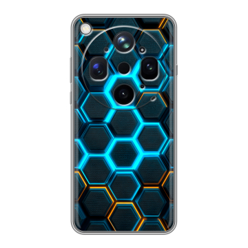 Силиконовый чехол на OPPO Find X9 Ultra с принтом Неоновые соты