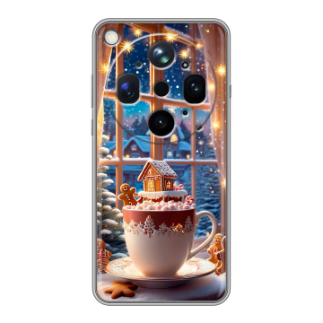 Силиконовый чехол на OPPO Find X9 Ultra с принтом Новый год