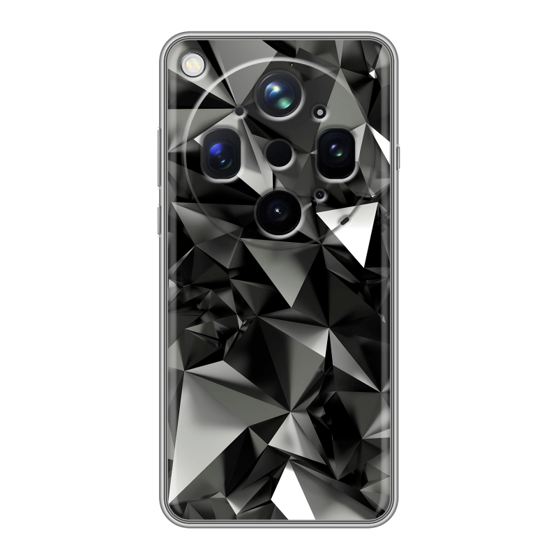 Силиконовый чехол на OPPO Find X9 Ultra с принтом Черные кристаллы Силиконовый чехол на OPPO Find X9 Ultra с принтом Черные кристаллы