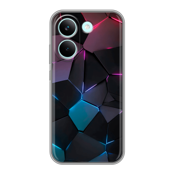 Силиконовый чехол на Poco X8 Pro с принтом Геометрия неона