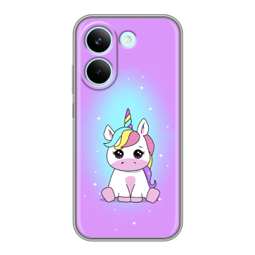 Силиконовый чехол на Poco X8 Pro с принтом Единорог