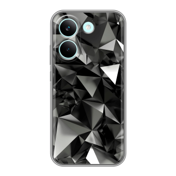 Силиконовый чехол на Poco X8 Pro с принтом Черные кристаллы