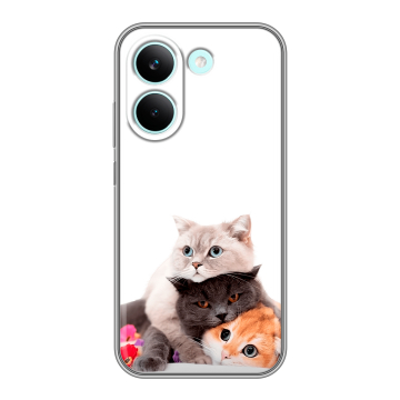 Силиконовый чехол на Poco X8 Pro с принтом Кошки