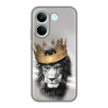 Силиконовый чехол на Poco X8 Pro с принтом Лев с короной
