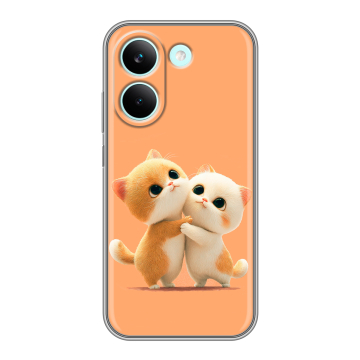 Силиконовый чехол на Poco X8 Pro с принтом Милые котики