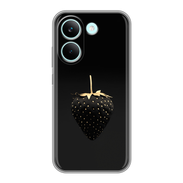 Силиконовый чехол на Poco X8 Pro с принтом Черная клубника