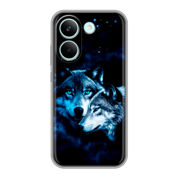 Силиконовый чехол на Poco X8 Pro с принтом Волки
