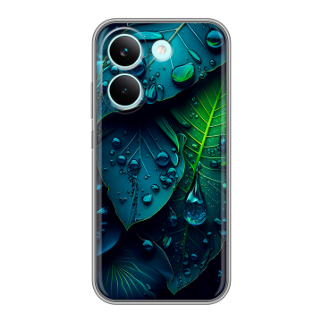 Силиконовый чехол на Poco X8 Pro с принтом Листья